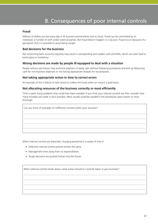 Poor Internal Control Internal controls-for-small-business | PDF