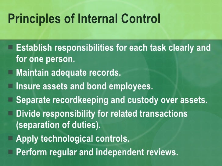 Accounting Internal Control Principles – WVCLH