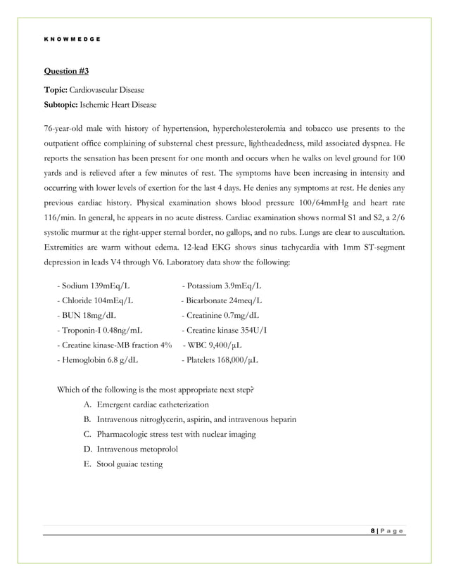 Internal Medicine Practice Questions for ABIM Exam / NBME Internal
