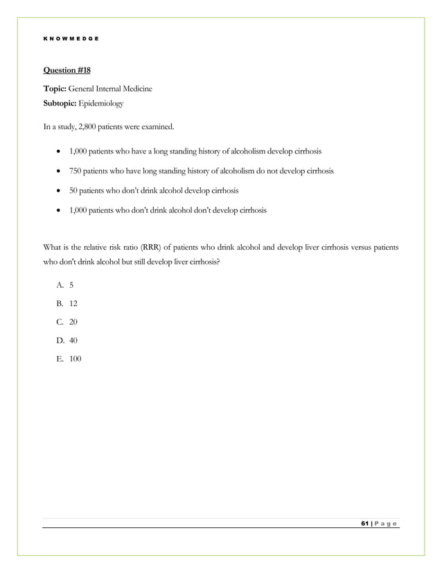 Internal Medicine Practice Questions for ABIM Exam / NBME Internal