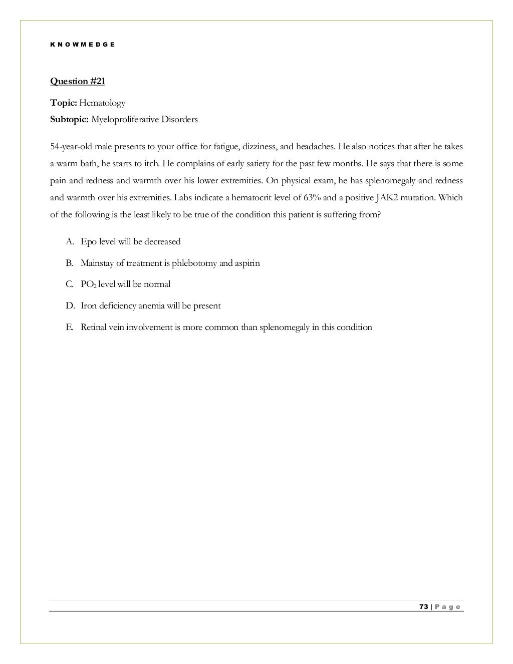 Internal Medicine Practice Questions for ABIM Exam / NBME Internal Me…