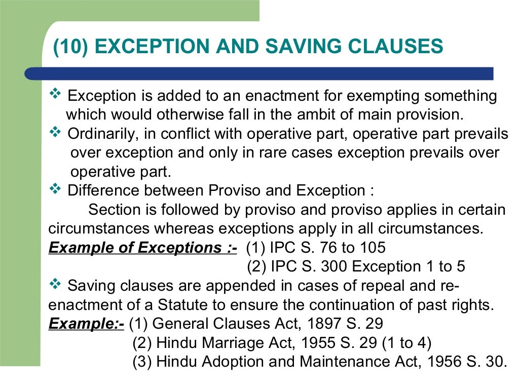 Internal aids to interpretation of law