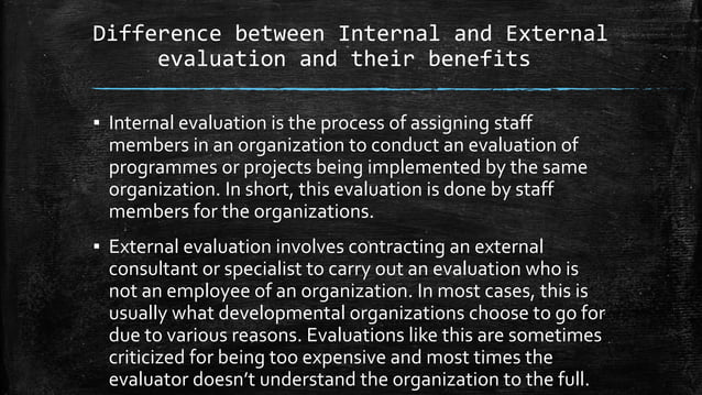 Internal and external | PPTX | Education