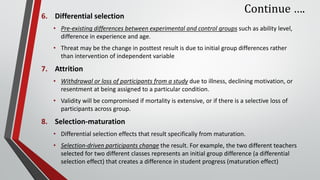 Internal and External threat to Validity | PDF