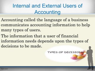 Internal and external users of financial information | PPTX