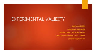 Internal and external validity (experimental validity) | PPTX