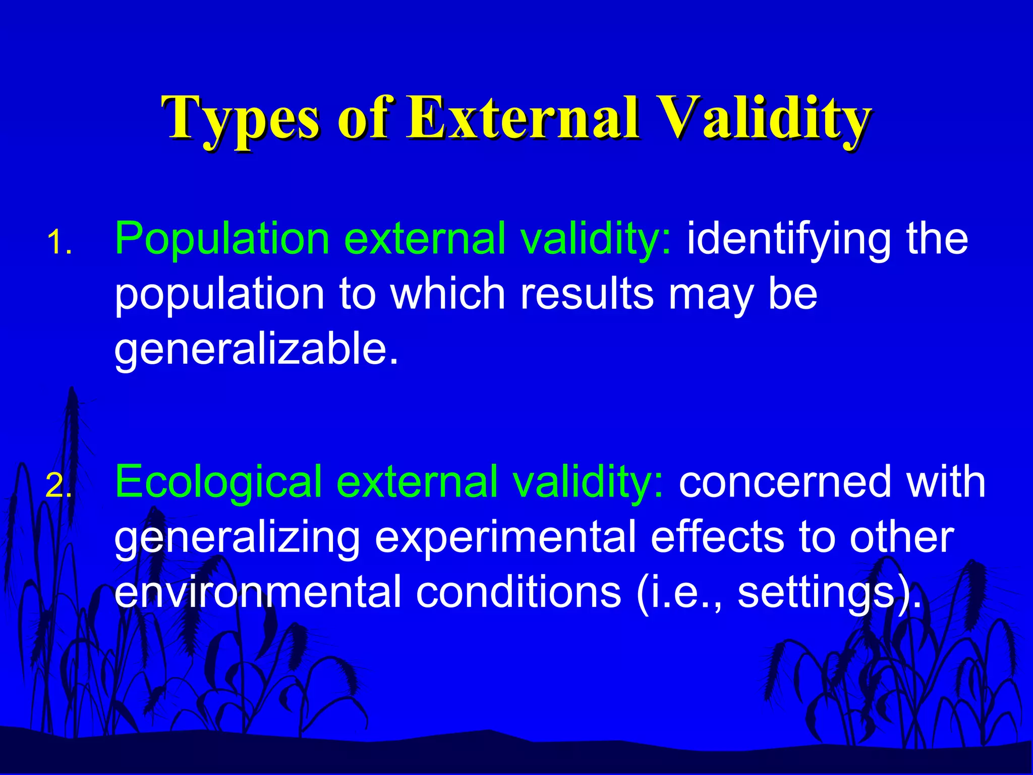 Internal and external validity factors | PPT