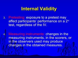 Internal and external validity factors | PPT