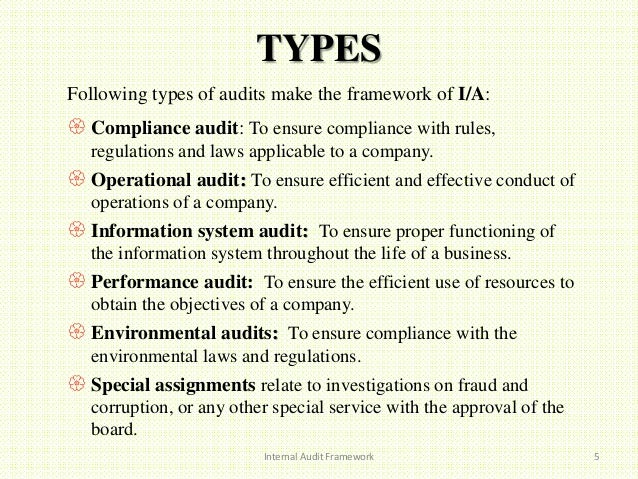 business internal audit examples