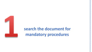 search the document for
mandatory procedures
 