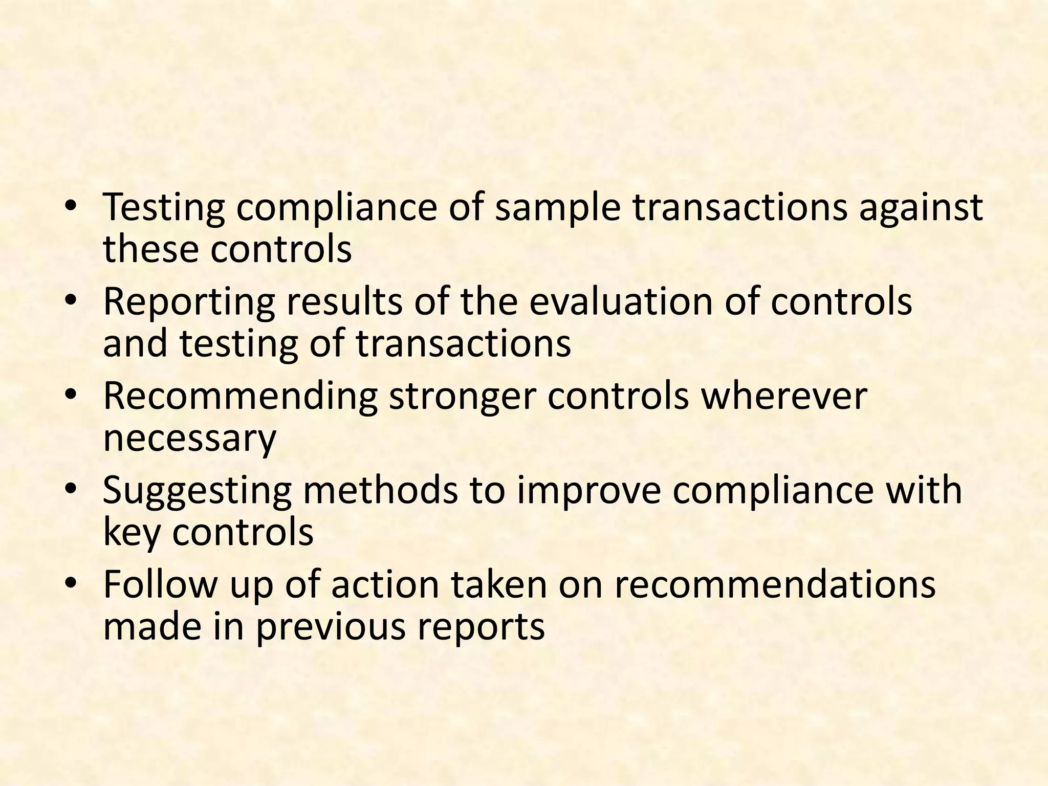 Internal audit and control system reviews | PPTX