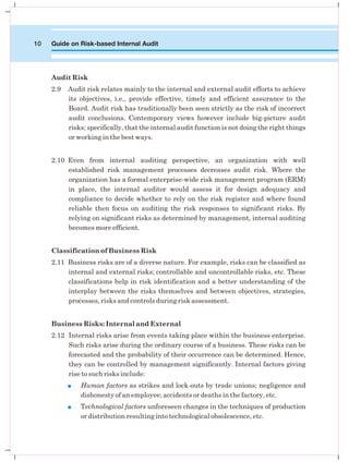 Internal Audit and Risk Assesment for Audit | PDF