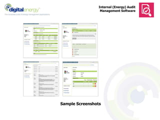 Internal (Energy) Audit
Management Software
Sample Screenshots
 