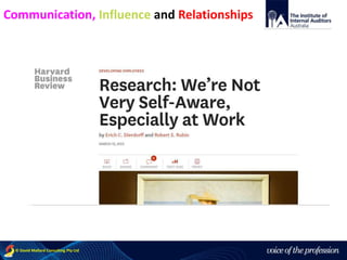 voice of the profession© David Mallard Consulting Pty Ltd
Communication, Influence and Relationships
 