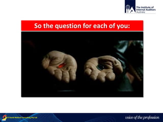 voice of the profession© David Mallard Consulting Pty Ltd
So the question for each of you:
 