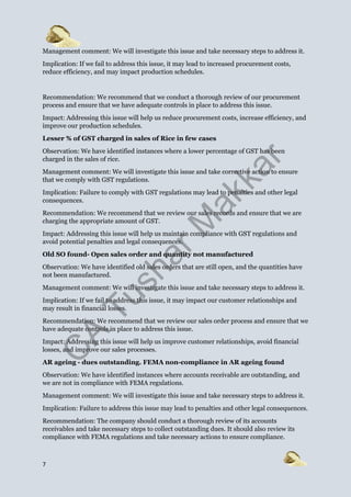CA Tushar Makkar-Sample Internal Audit Report Final | PDF