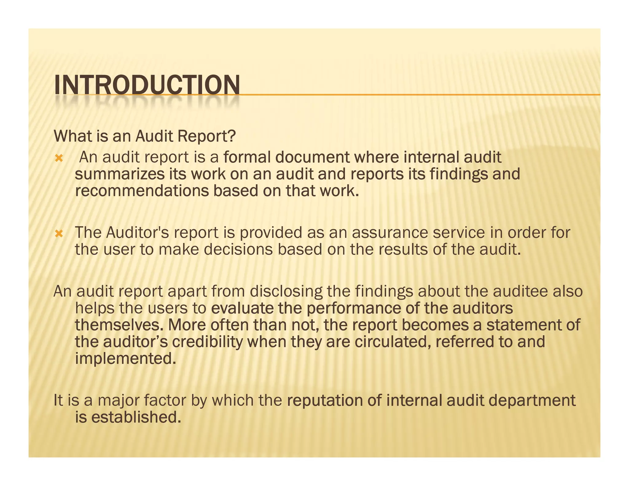 Internal audit report writing | PDF