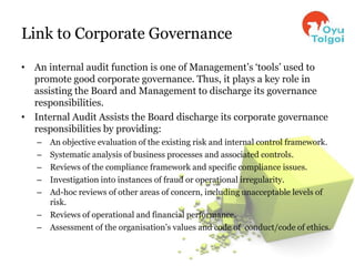 12.12.2011, Internal audit role and functions in corporate governance ...