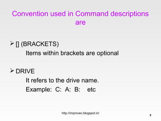 Internal commands.29to30 | PPT