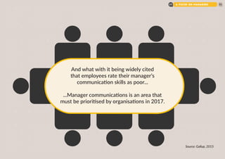 A FOCUS ON MANAGERS03 31
And what with it being widely cited
that employees rate their manager’s
communication skills as p...