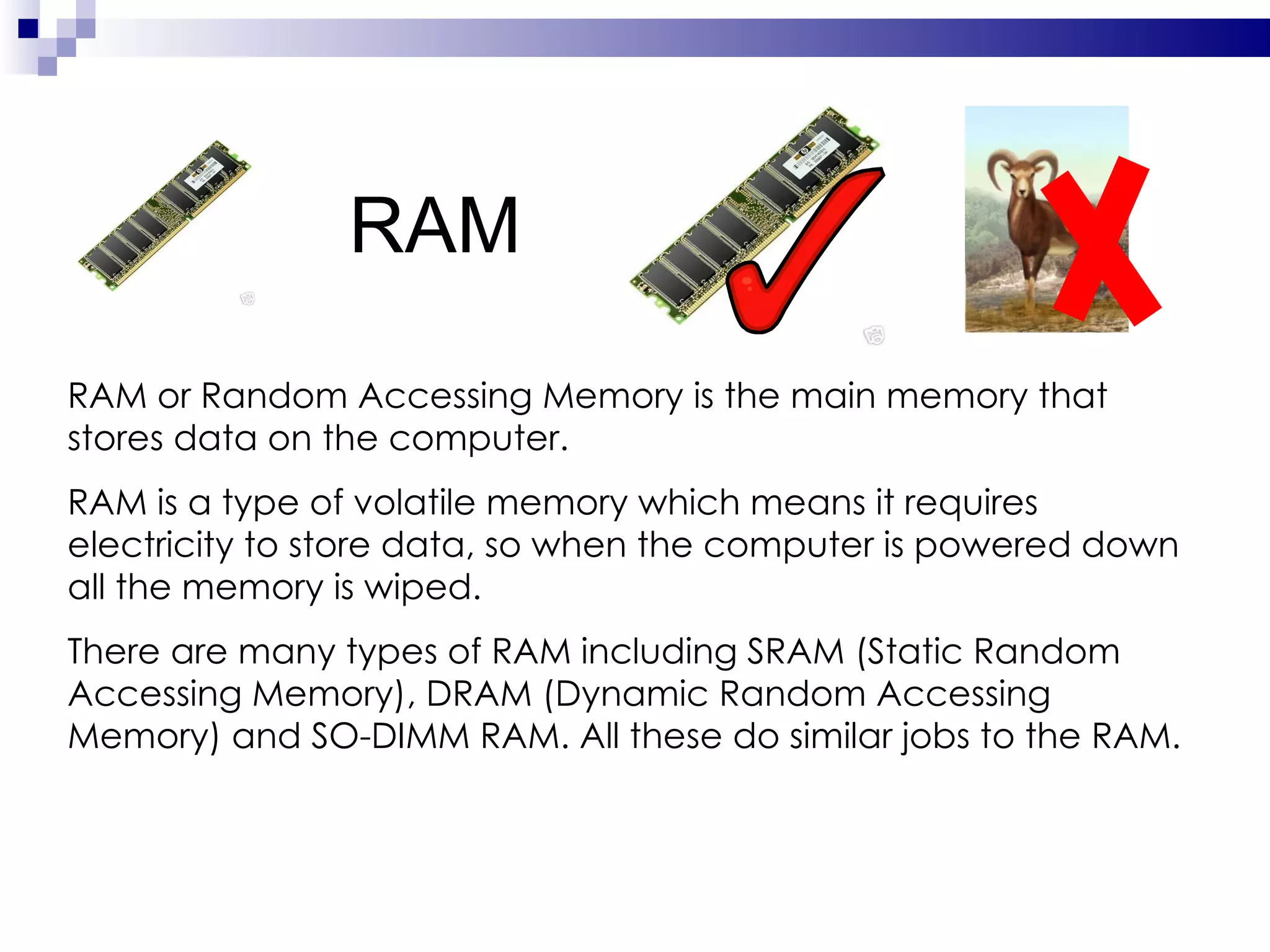 Internal components of the computer | PPT