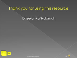 DheelanRaiSydamah




Contents




             Dheelan-Rai Sydamah   13
 