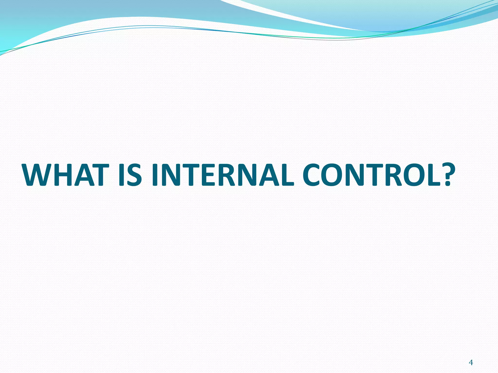 Internal control and internal audit presentation for bank | PPTX