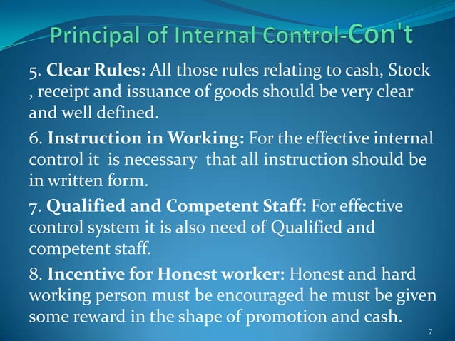 Internal control and internal audit presentation for bank | PPTX