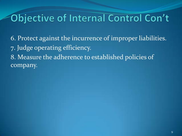 Internal control and internal audit presentation for bank | PPTX