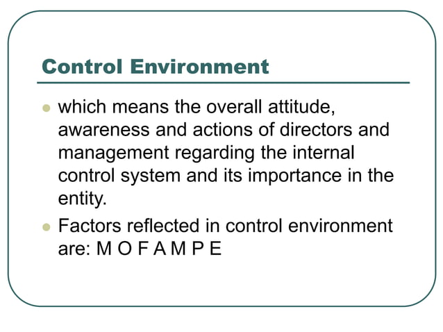 INTERNAL CONTROL and Its ENVIRONMENT.ppt