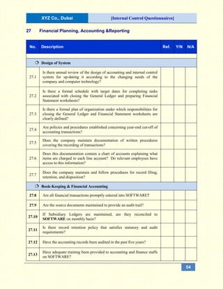 Internal Control Questionnaires (ICQs) | DOCX