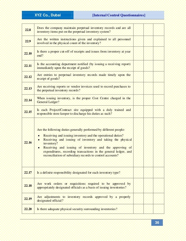 Master thesis internal control