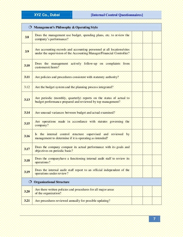 financial questionnaire template
