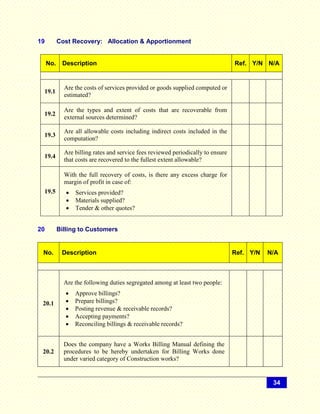 Cost Control Questionnaire Internal Control Questionnaires | PDF