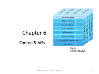 Chapter 6
Control & AISs
                                               Fig. 6-1
                                               COSO’s ERMM




         FOSTER School of Business Acctg 320                 1
 