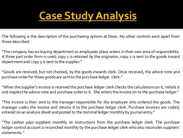 short case study on internal audit