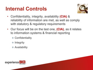 Internal Controls Over Information Systems | PDF