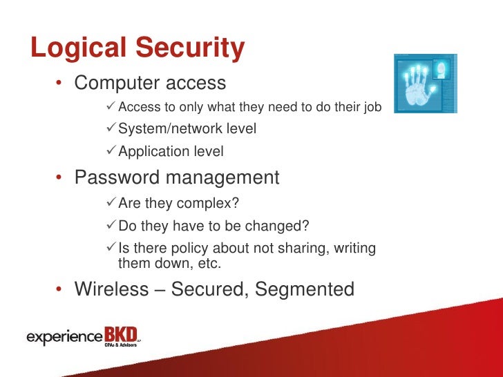 internal controls over information systems logical and physical network design