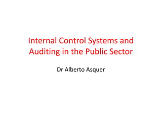 Internal control systems and auditing | PPT