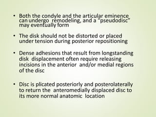 Internal derangement of TMJ | PPTX