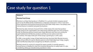 Case study for question 1
 