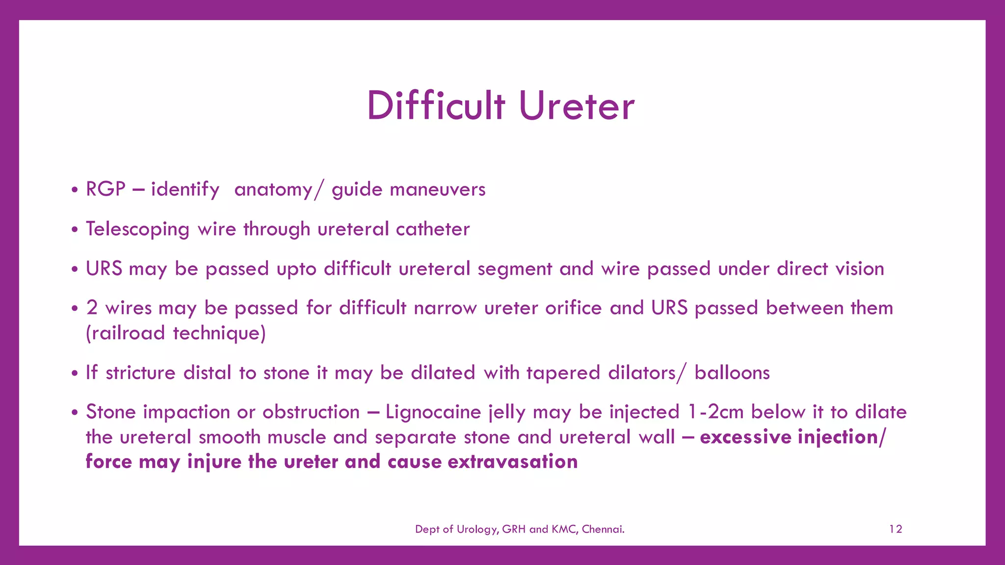 COMPLICATIONS OF URETEROSCOPY & ITS MANAGEMENT | PDF