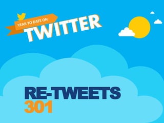 RE-TWEETS
301AND OUR FRIENDS
WHO RETWEETED US. . .
 