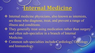 Internal Medication Internal Medicine History - Rivin | PPTX