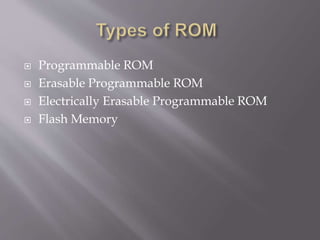 Programable Rom Storage Internal memory | PPTX