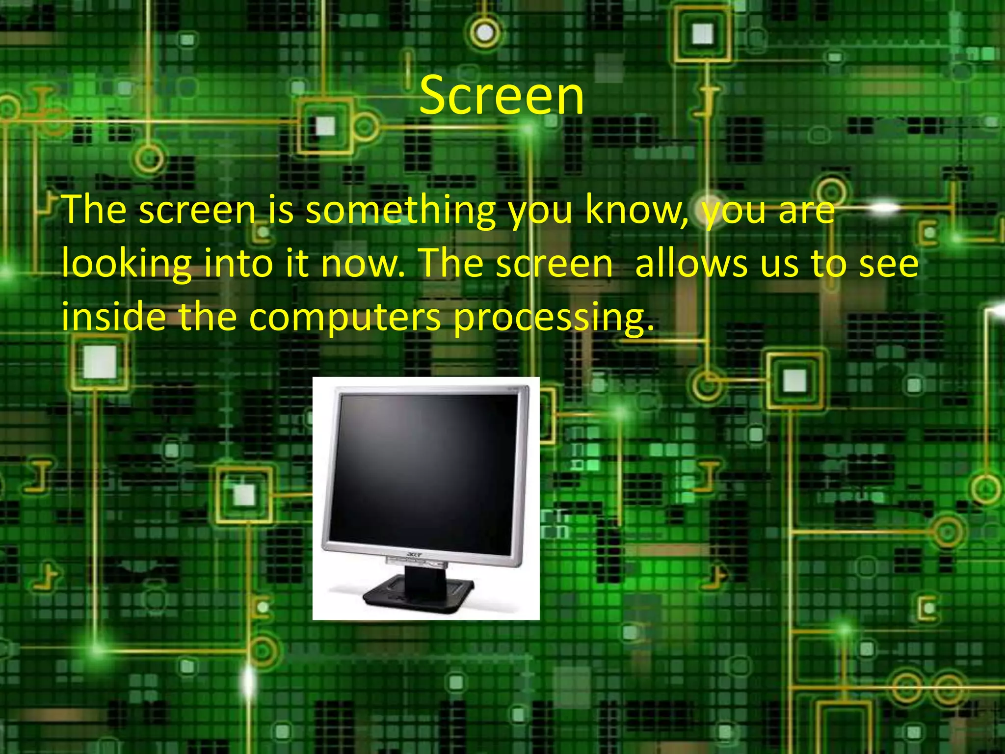 Internal parts of a computer and their functions | PPTX