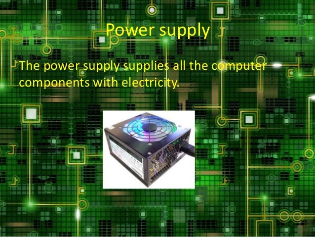 Internal parts of a computer and their functions