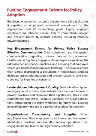 Internal Policy Adoption- How to Drive Employee Engagement in Privacy ...