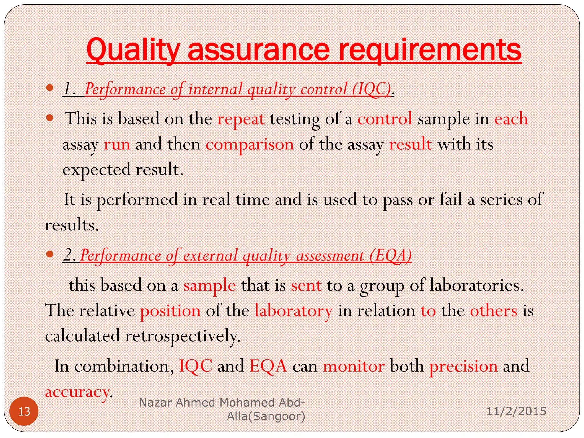 Internal quality control in clinical laboratories hematology(2) | PDF