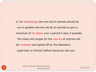 Internal quality control in clinical laboratories hematology(2) | PDF